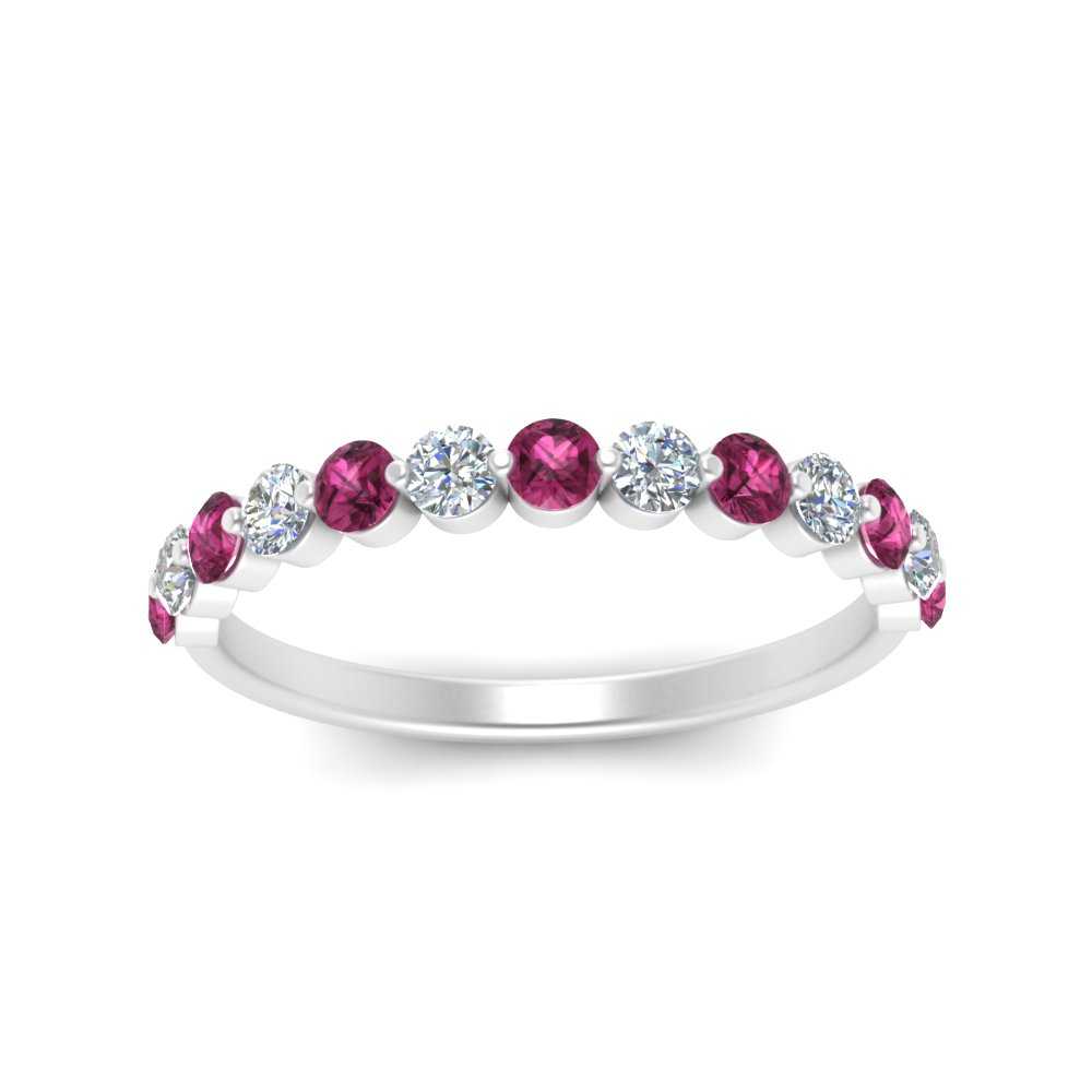 shared-single-prong-half-way-wedding-band-with-pink-sapphire-in-white-gold-FD9478B(0.50ct)GSADRPI-NL-WG