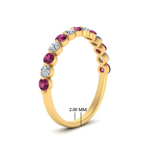 Shared Single Prong Half Way Wedding Band