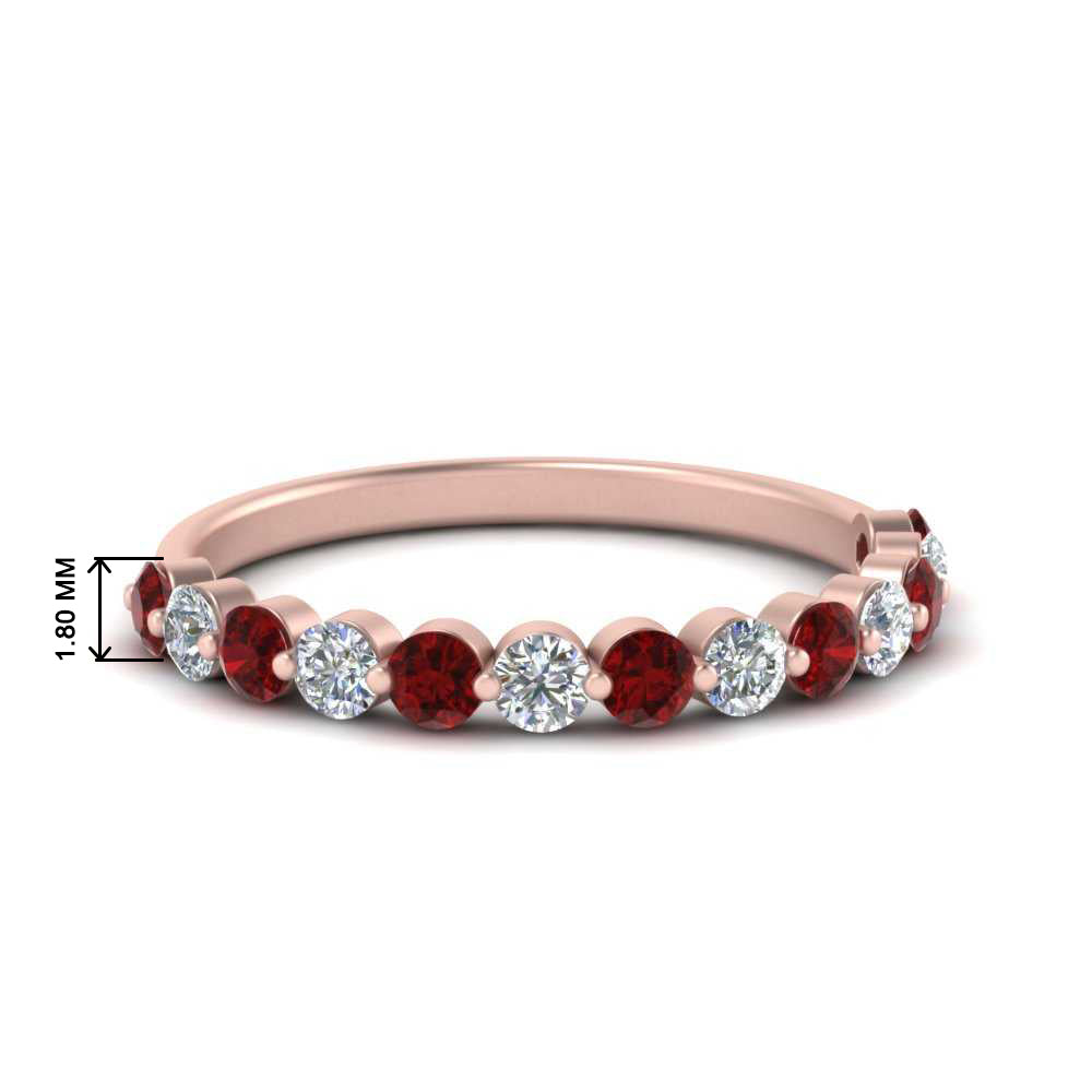 shared-single-prong-half-way-wedding-band-with-ruby-in-rose-gold-FD9478B(0.50ct)GRUDR-NL-RG