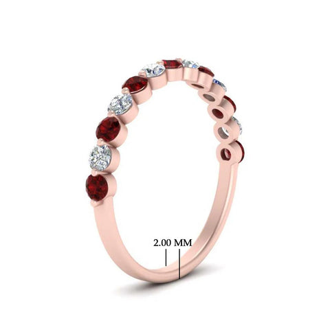 Shared Single Prong Half Way Wedding Band