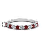 Load image into Gallery viewer, shared-single-prong-half-way-wedding-band-with-ruby-in-white-gold-FD9478B(0.50ct)GRUDR-NL-WG
