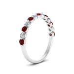 Load image into Gallery viewer, shared-single-prong-half-way-wedding-band-with-ruby-in-white-gold-FD9478B(0.50ct)GRUDR-NL-WG
