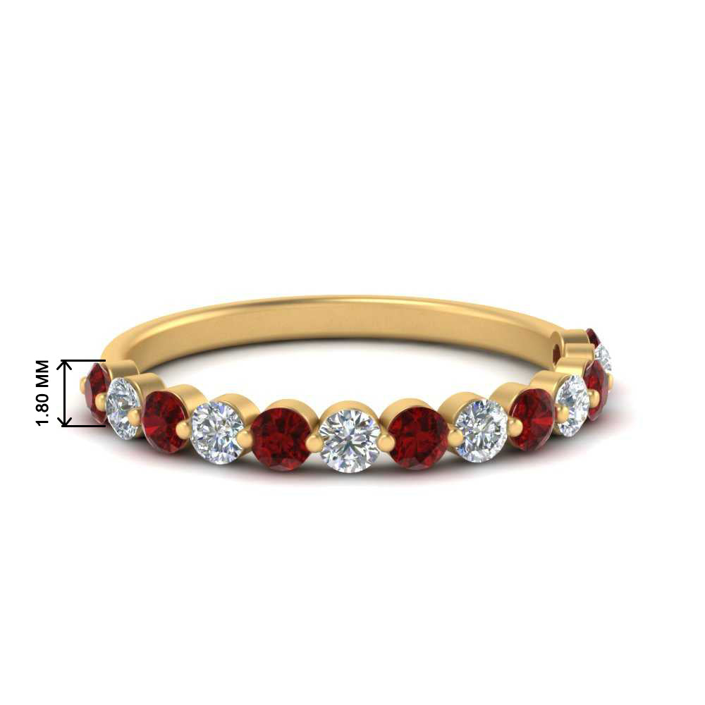 shared-single-prong-half-way-wedding-band-with-ruby-in-yellow-gold-FD9478B(0.50ct)GRUDR-NL-YG