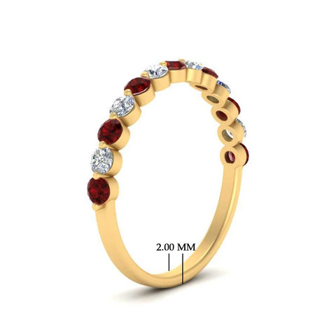 Shared Single Prong Half Way Wedding Band