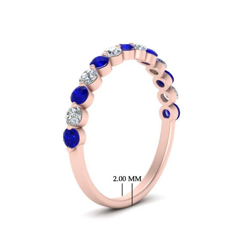 Shared Single Prong Half Way Wedding Band
