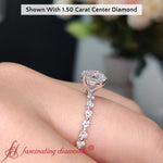 Load image into Gallery viewer, Shared Prong Round Diamond Thin Engagement Ring
