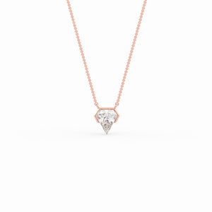 Shield Diamond Solitaire Pendant