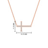 Load image into Gallery viewer, sideways-cross-diamond-necklace-for-women-in-rose-gold-FDPD11267ANGLE1-NL-RG-HW.jpg?v=1772450748