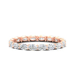 Load image into Gallery viewer, sideways-oval-shape-2-carat-eternity-diamond-wedding-ring-in-rose-gold-FDEWB8425OV-2.00CT-NL-RG
