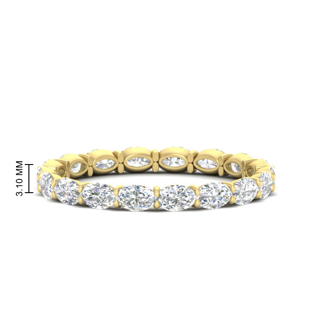 sideways-oval-shape-2-carat-eternity-diamond-wedding-ring-in-yellow-gold-FDEWB8425OV-2.00CT-NL-YG-HW