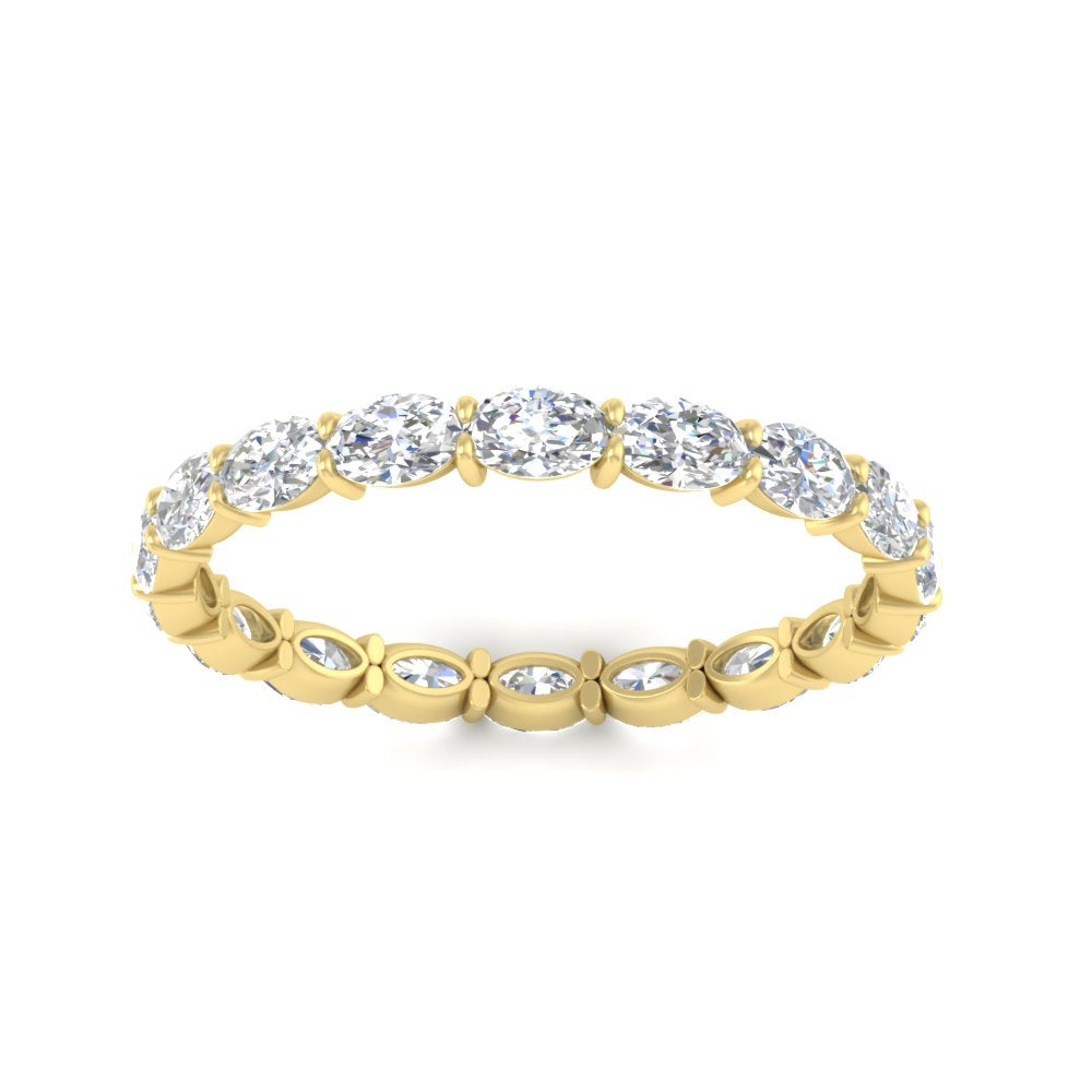 sideways-oval-shape-2-carat-eternity-diamond-wedding-ring-in-yellow-gold-FDEWB8425OVANGLE5-2.00CT-NL-YG