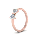 Load image into Gallery viewer, simple-2-heart-diamond-promise-engagement-ring-in-14K-rose-gold-FD8238-NL-RG
