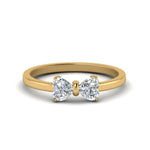 Load image into Gallery viewer, simple-2-heart-diamond-promise-engagement-ring-in-14K-yellow-gold-FD8238-NL-YG
