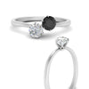 Load image into Gallery viewer, simple-2-stone-black-diamond-engagement-ring-in-white-gold-FD10037RORGBLACK-NL-WG
