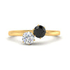 Load image into Gallery viewer, simple-2-stone-black-diamond-engagement-ring-in-yellow-gold-FD10037RORGBLACK-NL-YG