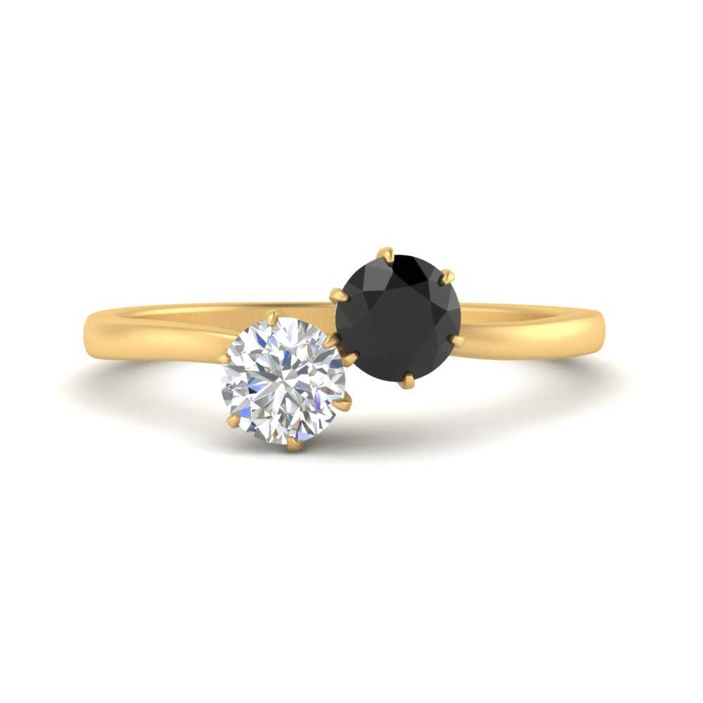 simple-2-stone-black-diamond-engagement-ring-in-yellow-gold-FD10037RORGBLACK-NL-YG