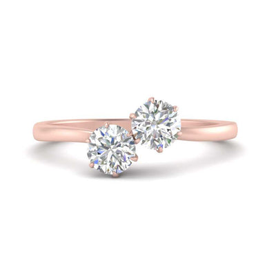 Simple 2 Stone Diamond Ring