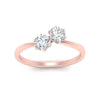 Load image into Gallery viewer, simple-2-stone-diamond-engagement-ring-in-rose-gold-FD10037ROR-NL-RG
