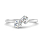 Load image into Gallery viewer, simple-2-stone-diamond-engagement-ring-in-white-gold-FD10037ROR-NL-WG

