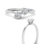Load image into Gallery viewer, simple-2-stone-diamond-engagement-ring-in-white-gold-FD10037ROR-NL-WG
