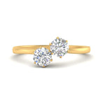 Load image into Gallery viewer, simple-2-stone-diamond-engagement-ring-in-yellow-gold-FD10037ROR-NL-YG
