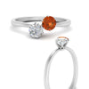 Load image into Gallery viewer, simple-2-stone-orange-sapphire-engagement-ring-in-white-gold-FD10037RORGSAOR-NL-WG