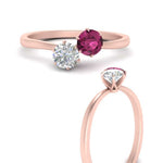 Load image into Gallery viewer, simple-2-stone-pink-sapphire-engagement-ring-in-rose-gold-FD10037RORGSADRPI-NL-RG
