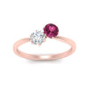 Load image into Gallery viewer, simple-2-stone-pink-sapphire-engagement-ring-in-rose-gold-FD10037RORGSADRPI-NL-RG