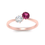 Load image into Gallery viewer, simple-2-stone-pink-sapphire-engagement-ring-in-rose-gold-FD10037RORGSADRPI-NL-RG
