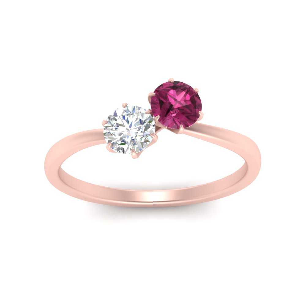 simple-2-stone-pink-sapphire-engagement-ring-in-rose-gold-FD10037RORGSADRPI-NL-RG