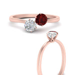 Load image into Gallery viewer, simple-2-stone-ruby-engagement-ring-in-rose-gold-FD10037RORGRUDR-NL-RG
