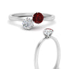 Load image into Gallery viewer, simple-2-stone-ruby-engagement-ring-in-white-gold-FD10037RORGRUDR-NL-WG