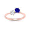 Load image into Gallery viewer, simple-2-stone-sapphire-engagement-ring-in-rose-gold-FD10037RORGSABL-NL-RG