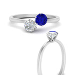 Load image into Gallery viewer, simple-2-stone-sapphire-engagement-ring-in-white-gold-FD10037RORGSABL-NL-WG
