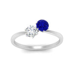 Load image into Gallery viewer, simple-2-stone-sapphire-engagement-ring-in-white-gold-FD10037RORGSABL-NL-WG

