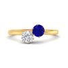 Load image into Gallery viewer, simple-2-stone-sapphire-engagement-ring-in-yellow-gold-FD10037RORGSABL-NL-YG