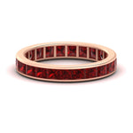 Load image into Gallery viewer, simple-5-carat-princess-cut-ruby-eternity-ring-in-rose-gold-FDEWB160PRBGRUDR-5.00CT-NL-RG.jpg?v=1766128426