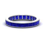 Load image into Gallery viewer, simple-5-carat-princess-cut-sapphire-eternity-ring-in-white-gold-FDEWB160PRBGSABL-5.00CT-NL-WG.jpg?v=1766128425
