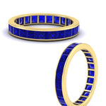 Load image into Gallery viewer, simple-5-carat-princess-cut-sapphire-eternity-ring-in-yellow-gold-FDEWB160PRBGSABLANGLE3-5.00CT-NL-YG.jpg?v=1766128426