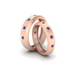 Load image into Gallery viewer, Simple Bezel Set Round Couples Bands