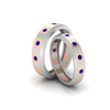 Load image into Gallery viewer, simple-bezel-set-round-couples-anniversary-sapphire-band-in-white-gold-FD11147BGSABL-NL-WG.jpg