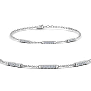 Simple Bar Diamond Chain Bracelet