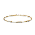 Thumbnail 8 - Simple Bar Diamond Chain Bracelet