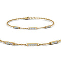 Thumbnail 6 - Simple Bar Diamond Chain Bracelet