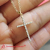 Load image into Gallery viewer, simple-diamond-cross-pendant-in-yellow-gold-fdpd10797-fancyhand-nl-yg