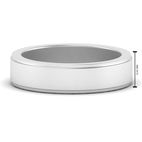Simple Flat Wedding Band 4MM