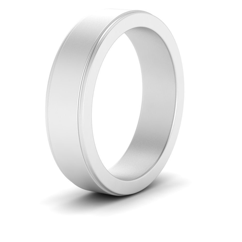 Simple Flat Wedding Band 4MM