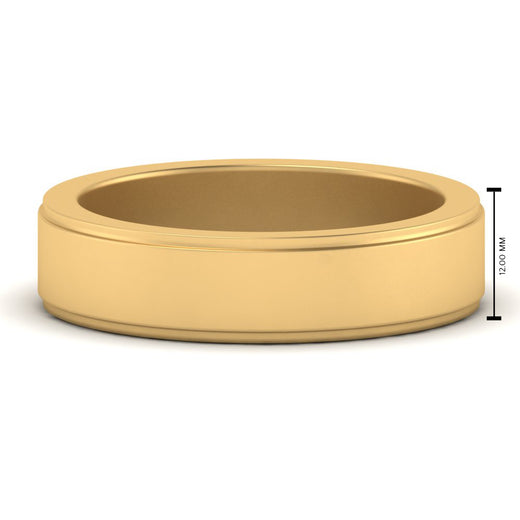Simple Flat Wedding Band 4MM