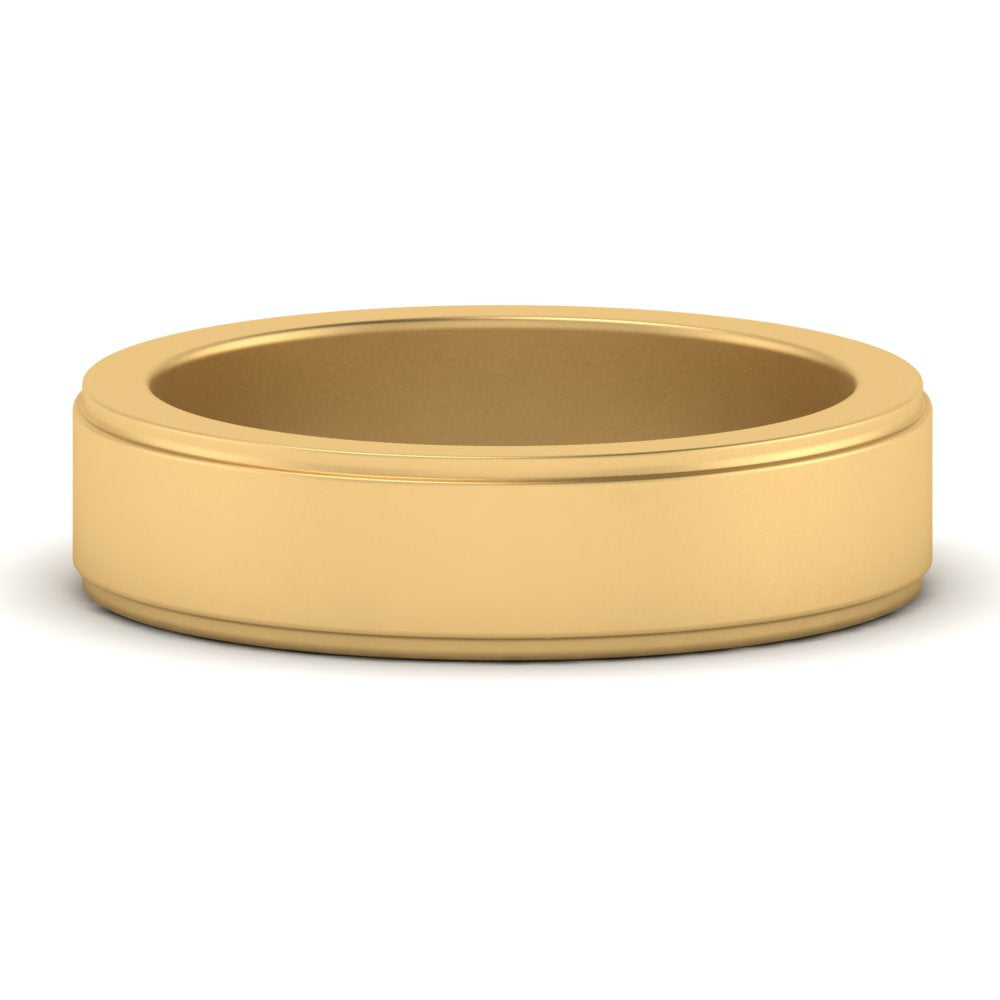 Simple Flat Wedding Band 4MM