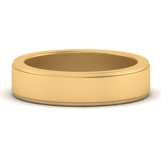 Simple Flat Wedding Band 4MM